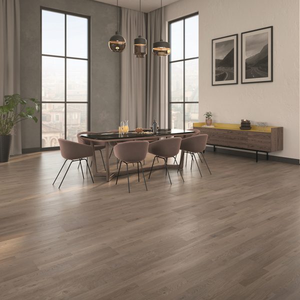 Паркетна дошка ДУБ COTTAGE SIX4HER 3R SMOKY & SMOKY матовий лак браш